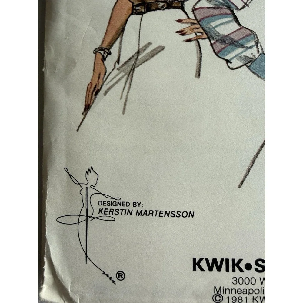 Vintage Kwik Sew Misses' T-Shirt Pattern 1084 Size S-M-L-XL New Sealed Deadstock
